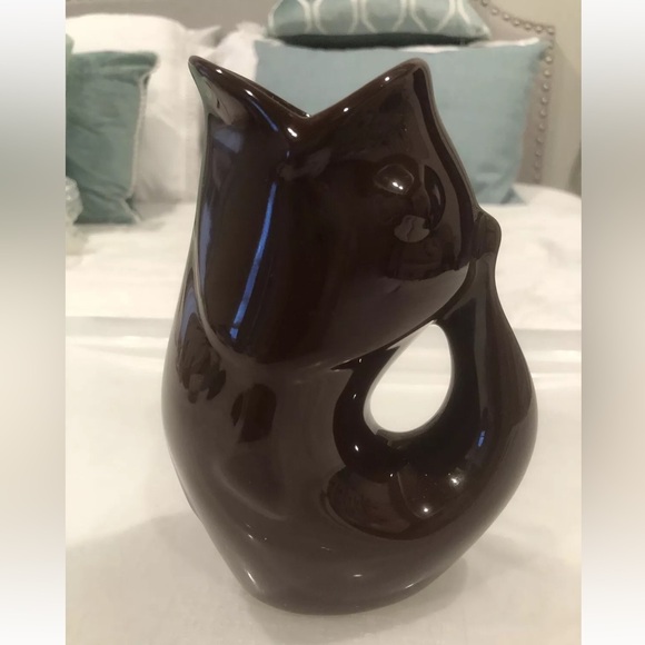 Gurgle Pot Brown Ceramic 6.5 Inch Gurgling Fish Pitcher 2006 - Picture 1 of 10